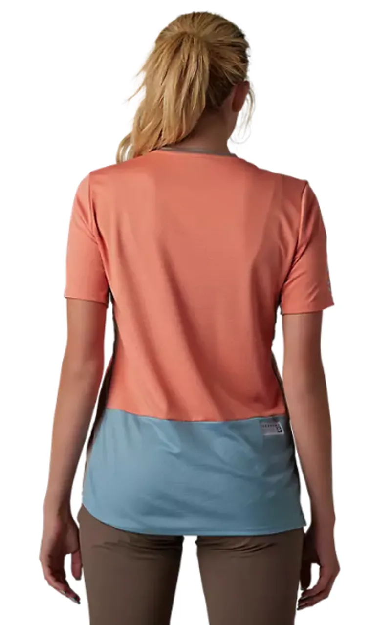 Fox Racing Women's Defend Short Sleeve Jersey in Salmon-2